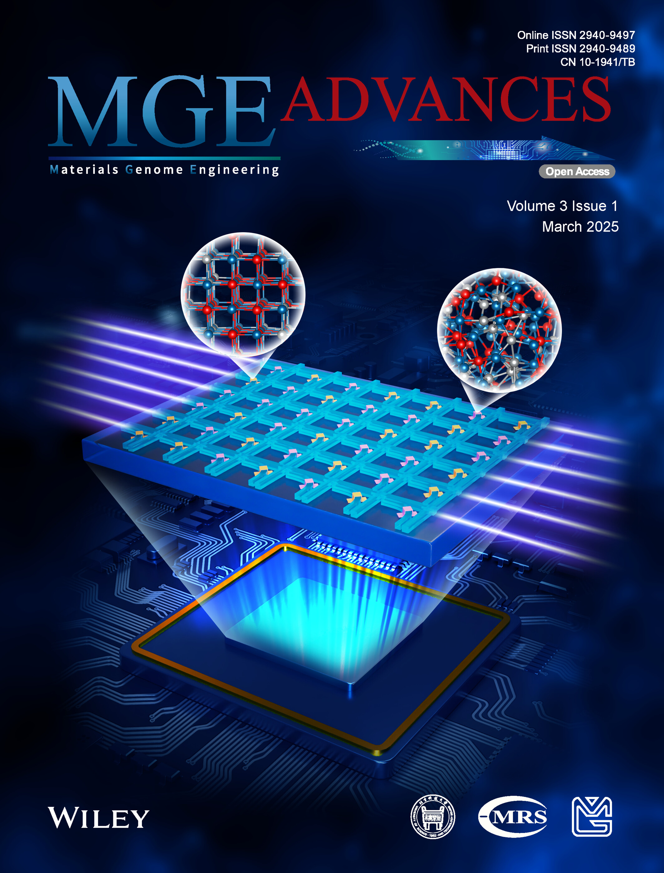Materials Genome Engineering Advances: Volume 3, Issue 1